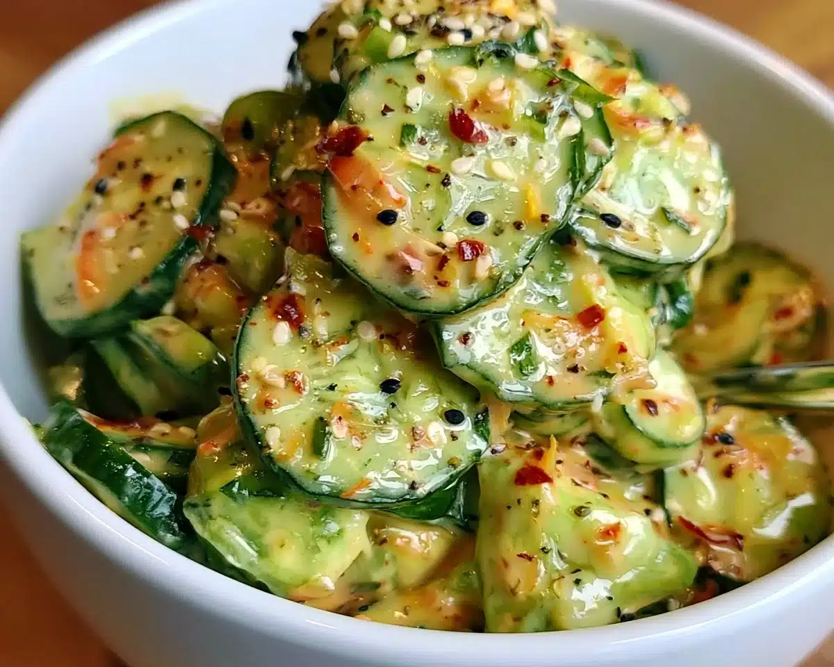 Viral Creamy Asian Cucumber Salad — Easy & Addictive