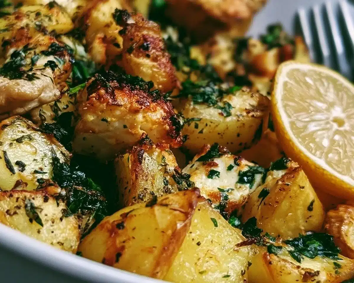 Baked Feta Potatoes with Lemon