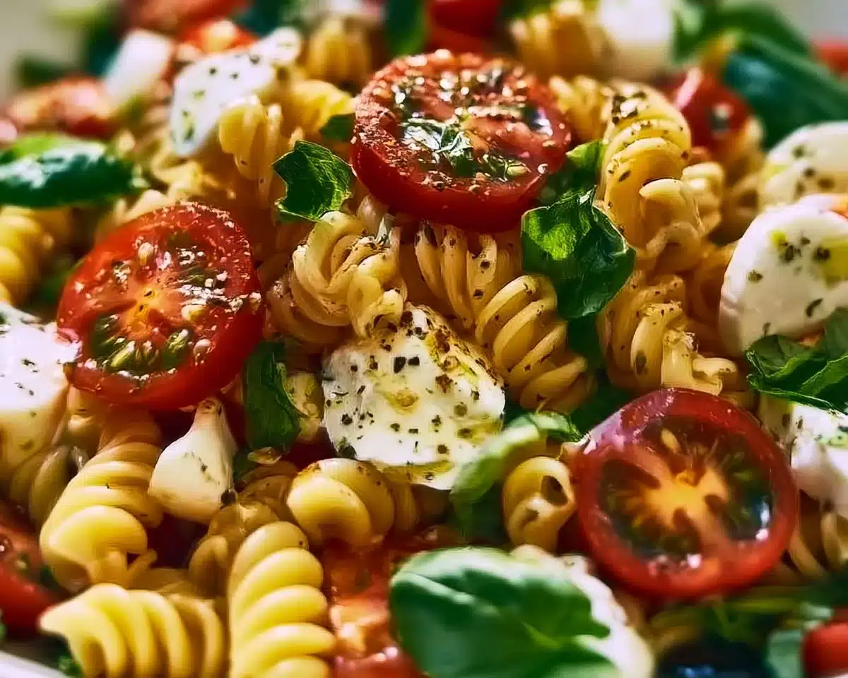 Fresh Caprese Pasta Salad Easy Recipe Perfect for Summer Gatherings