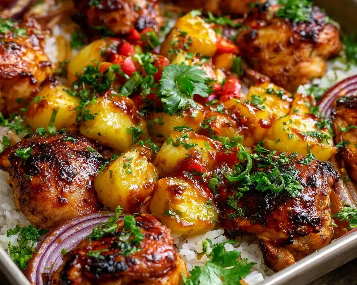 Hawaiian Chicken Sheet Pan