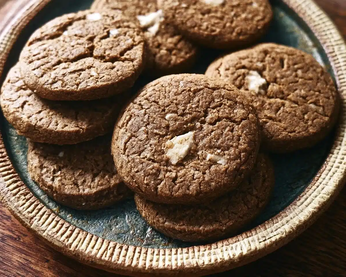 Delicious Hojicha cookies made with roasted green tea for a unique taste