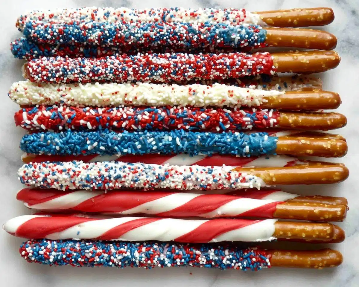 Patriotic Pretzel Rods