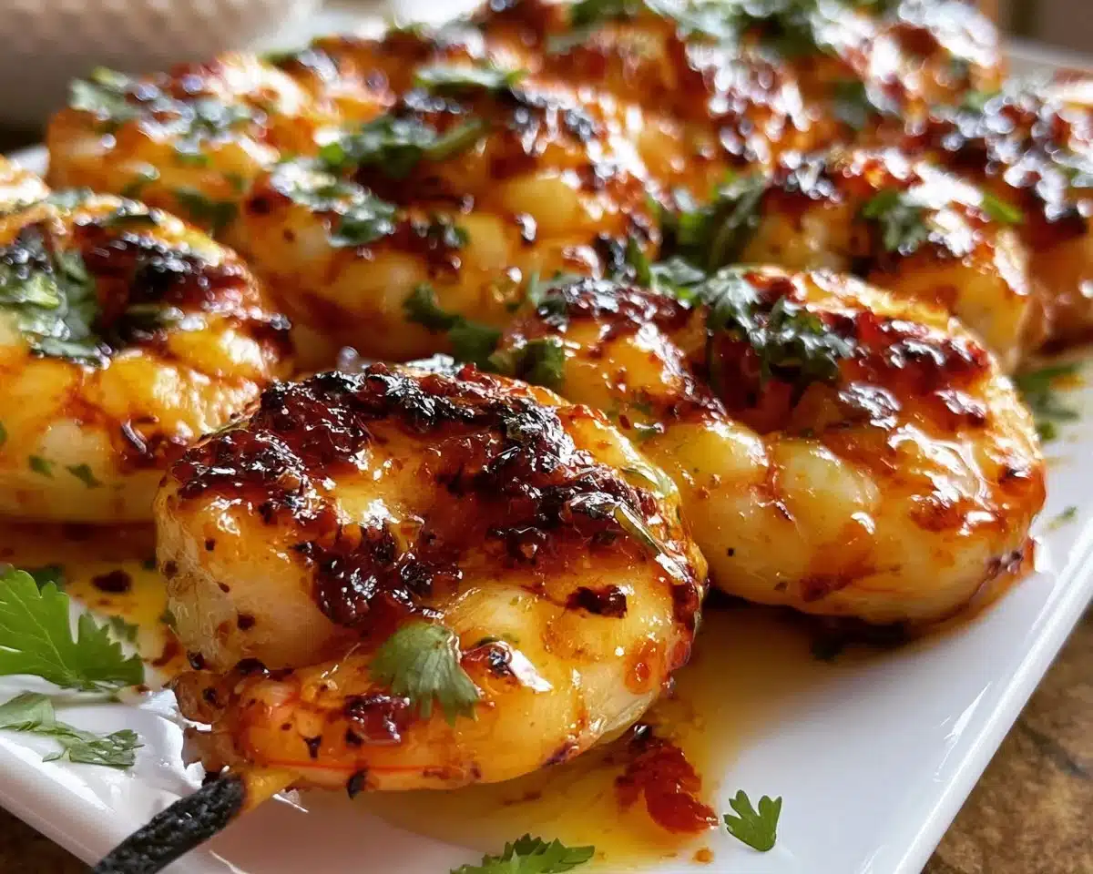 Spicy Honey Lime Shrimp Skewers