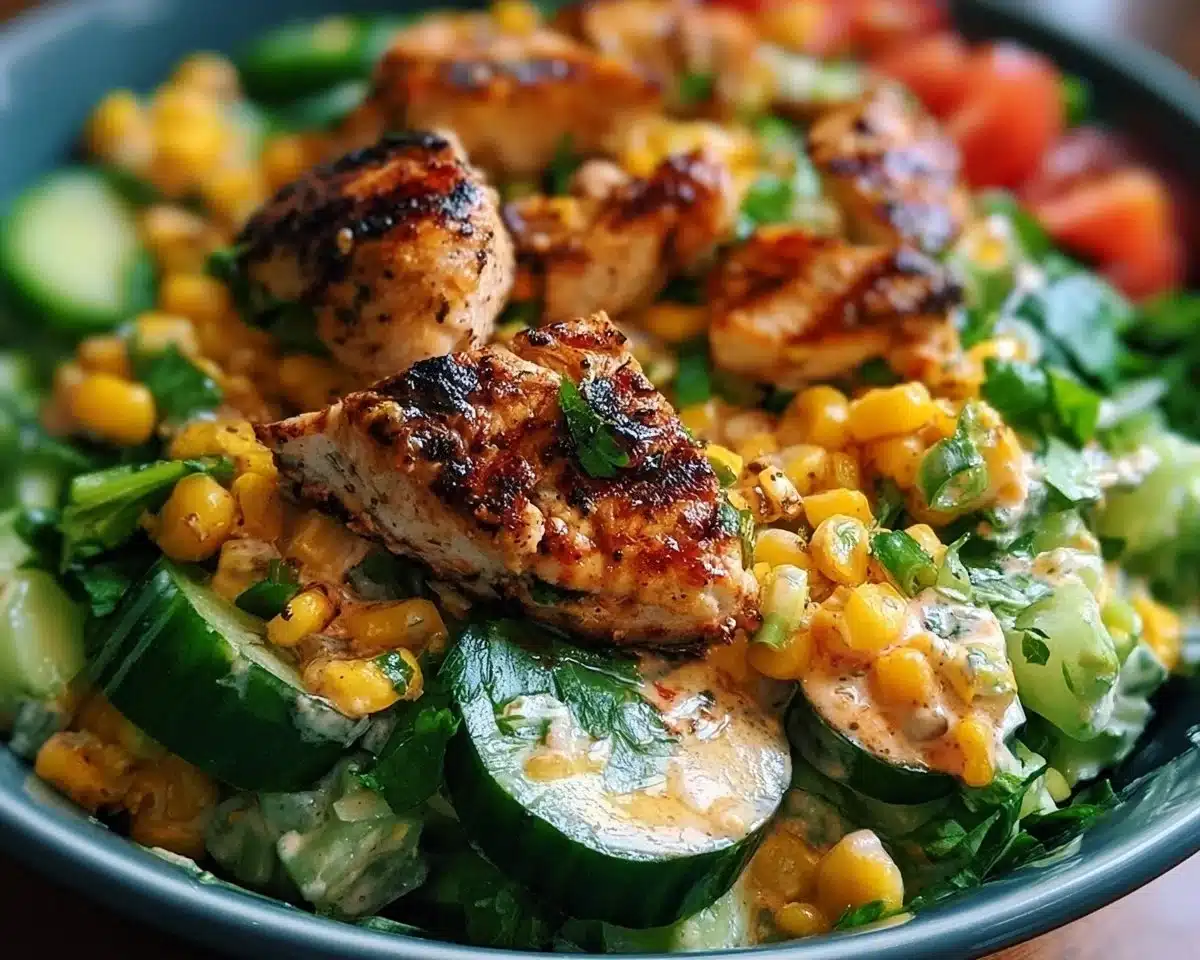 Street Corn Creamy Cucumber Chicken Salad: An Amazing Ultimate Recipe