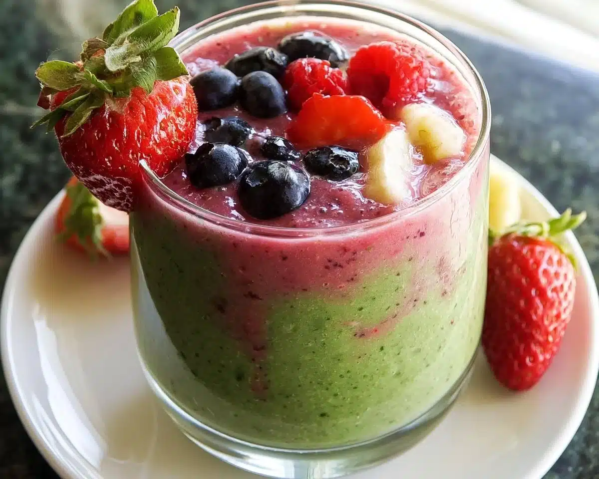 Berry Banana Green Smoothie