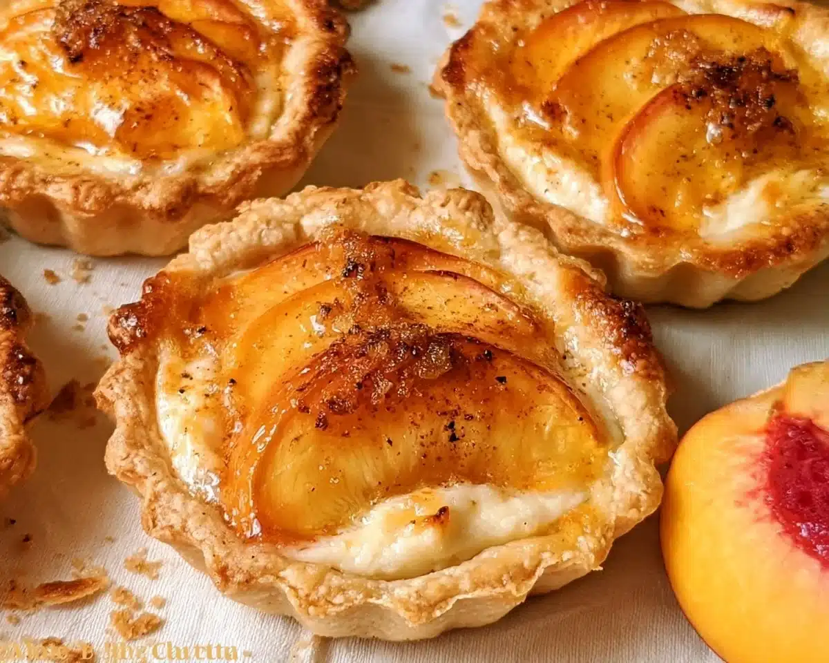 Mini Peach and Cream Cheese Tarts