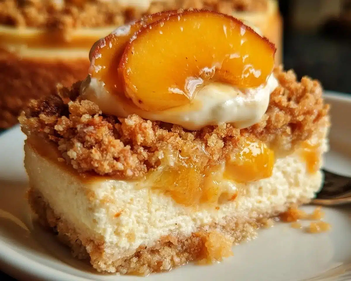 Peach Crumble Cheesecake