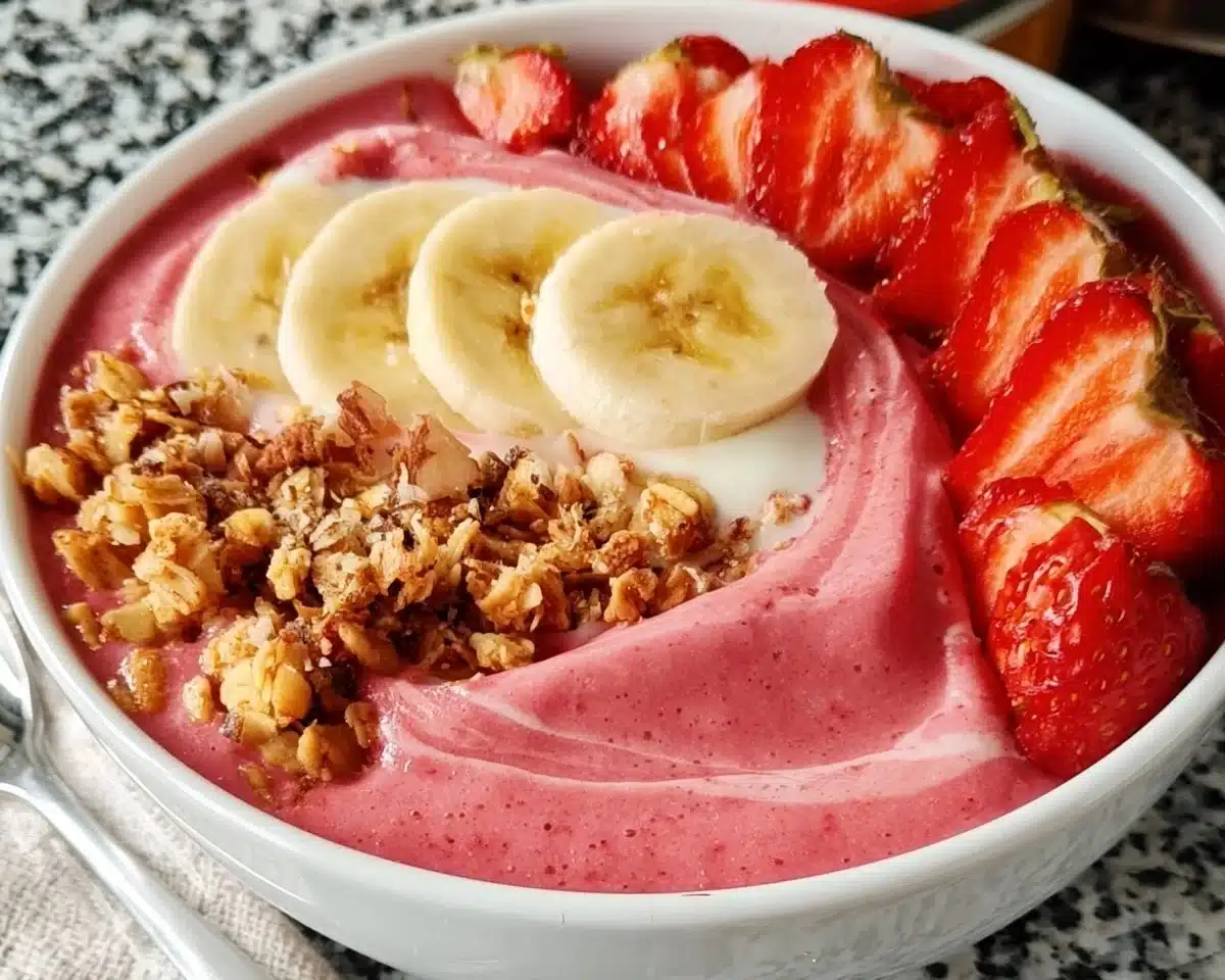Strawberry Banana Smoothie Bowl